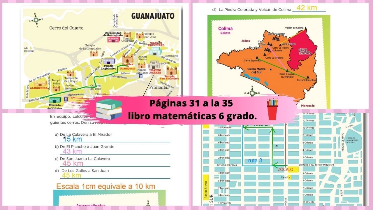Páginas 31 a la 35 libro de matemáticas 6 grado