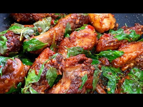 Ayam Goreng Daun Selasih Wangi & Pedas | Thai Basil Chicken Recipe