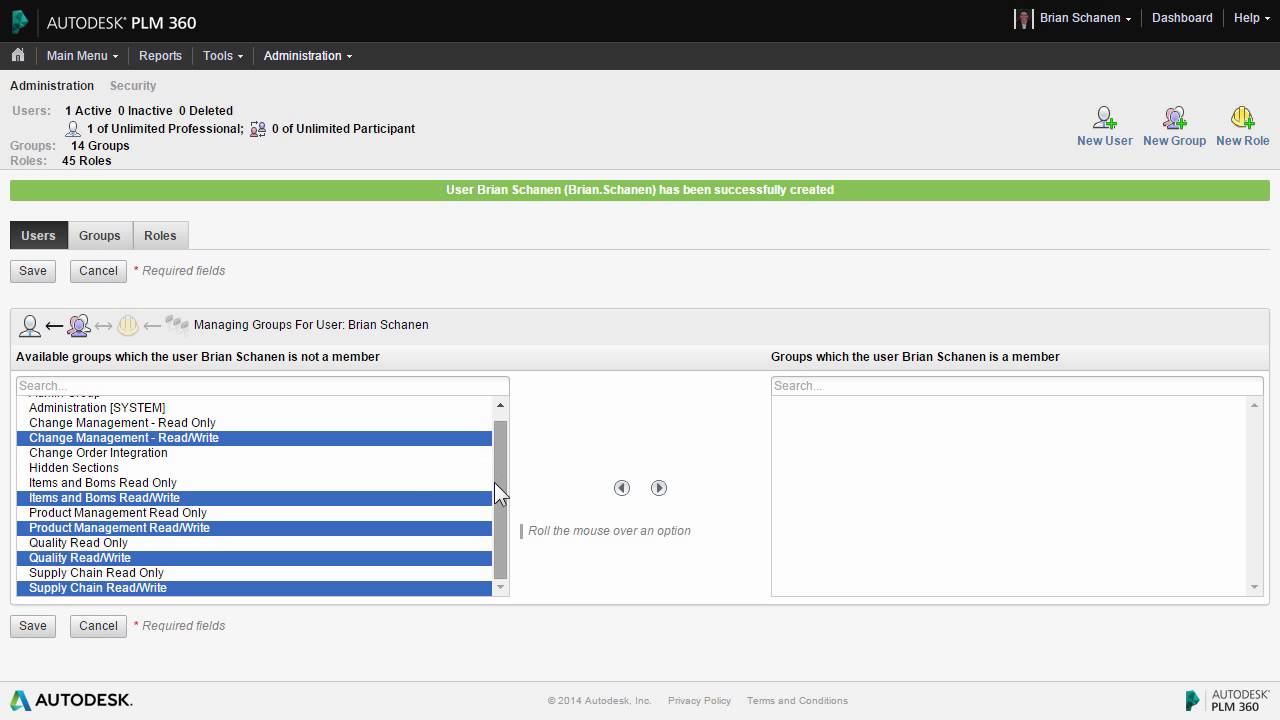 Step 2: Admins adding Users in Fusion Lifecycle