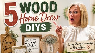 5 Wood Home Decor DIYs | Easy Budget-Friendly DIY Decor