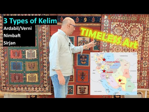 3 Persian Kelim Rug Types: Ardabil, Nimbaft & Sirjan Kilim Carpets