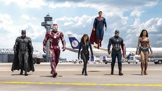 Avengers X Justice League Unite|Airport Battle Scene| Vs Dr Doom [4k] 