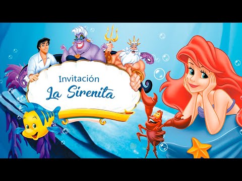 INVITACION LA SIRENITA ARIEL 🧜🏻‍♀️ 🧜🏻‍♂️🦀 VIDEO INVITACION ANIMADA ARIEL LA SIRENITA