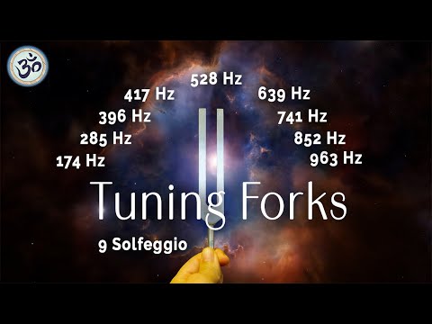 Tuning Fork Sound Healing - All 9 Solfeggio Frequencies - Sound Bath