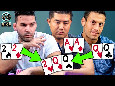 QUADS vs FULL HOUSE vs ACES [AA] on the Flop!!! + FLUSH vs FLUSH vs STRAIGHT!!! High Stakes Poker