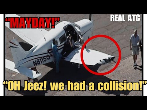 Shocking MIDAIR COLLISION & miracle landing! #atc