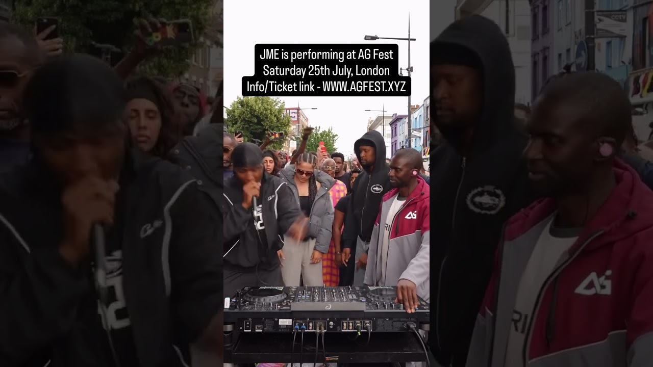 JME is performing at AG Fest Saturday 25th July, London Info/Ticket link - WWW.AGFEST.XYZ
