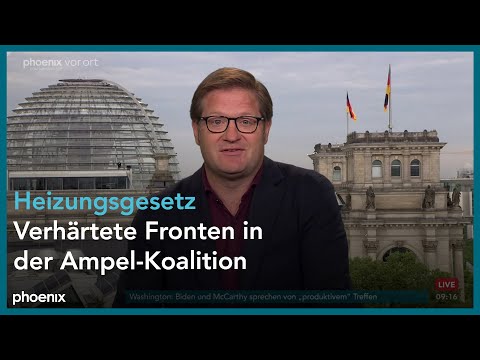 phoenix nachgefragt mit Michael Bröcker zum Heizungsgesetz am 23.05.23