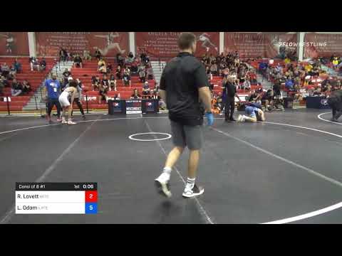 70 Kg Consolation - Ridge Lovett, Nebraska Wrestling Training Center Vs Luke Odom, Illinois Region