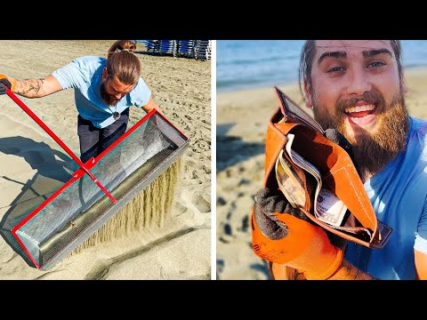 Treasure Hunting on the Beach with a Sand-Sifting Gadget! 🏖️💎 The Surprises We Found!