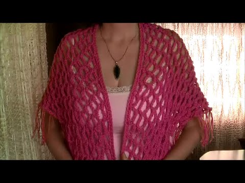 How to crochet a triangle shawl, easy and elegant