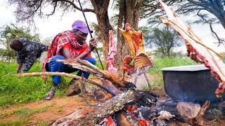 East African Food - He Gave Me The PRIZED DELICACY! [WARNING] - Goat Roast With Maasai in Kenya! - YouTube