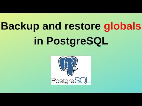 How to backup and restore PostgreSQL globals |Backup and restore users in PostgreSQL | 2024 update