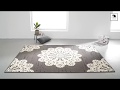 Kurzflorteppich Lace Mischgewebe - Dunkelgrau - 160 x 230 cm