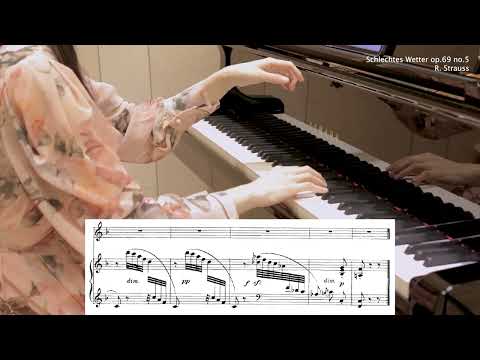 Schlechtes Wetter op. 69 no. 5 (F Major) - R. Strauss/piano accompaniment/성악반주/Begleitung/karaoke