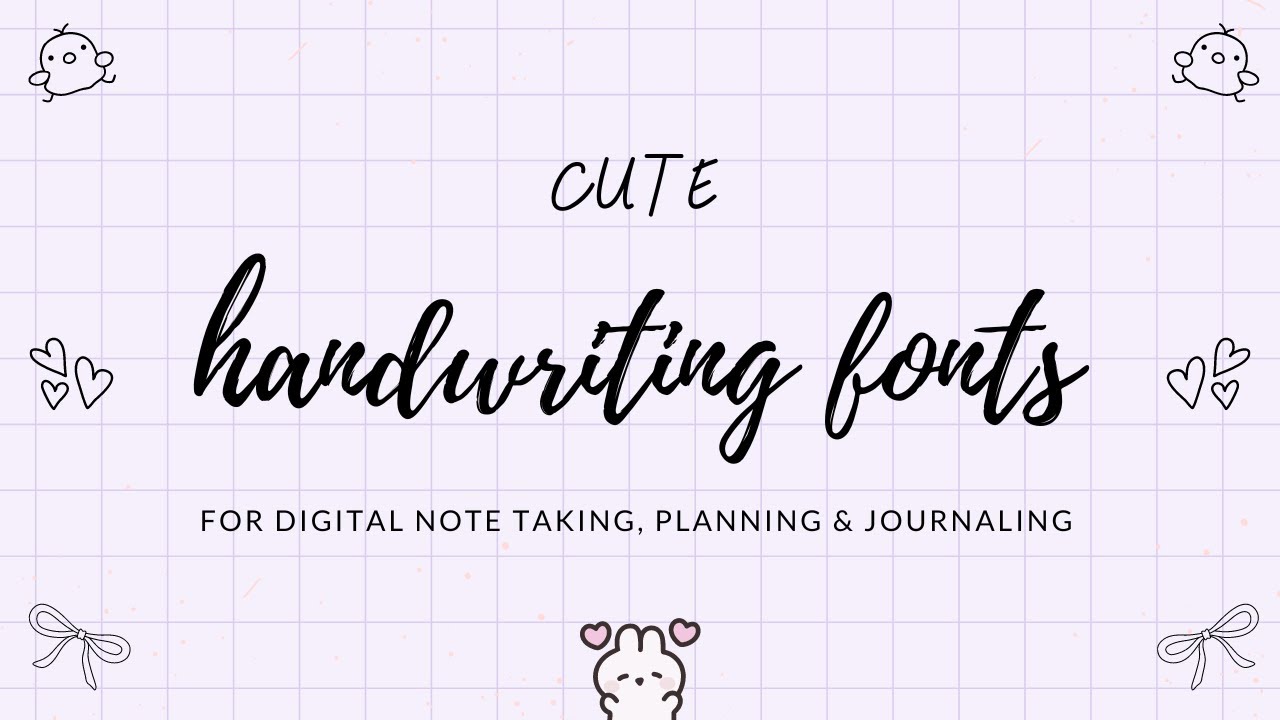 🎀 🌷 58 CUTE Handwriting Fonts from dafont | Digital Journaling, Planning and Neat Note-Taking
