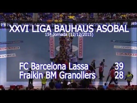 LIGA BAUHAUS ASOBAL J15 FC Barcelona Lassa - Fraikin BM. Granollers39 - 28