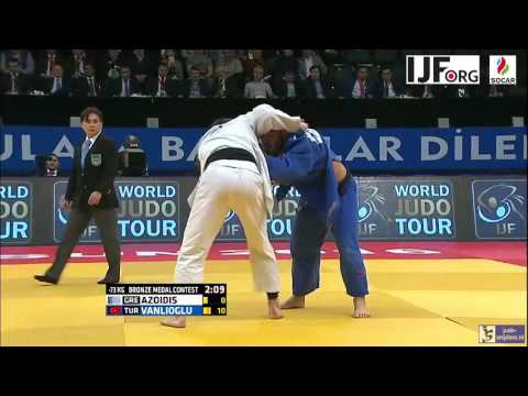 Judo 2016 Grand Prix Samsun: Azoidis (GRE) - Vanlioglu (TUR) [-73kg] bronze