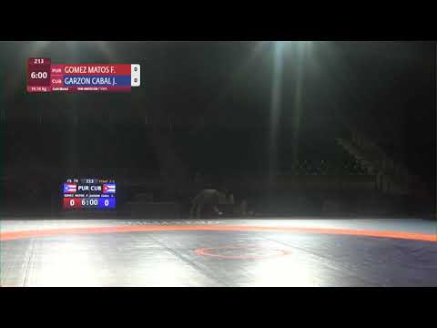GOLD FS - 74 kg: F. GOMEZ MATOS (PUR) v. J. GARZON CABAL (CUB)