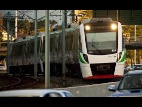 Transperth B series departing Cockburn Central