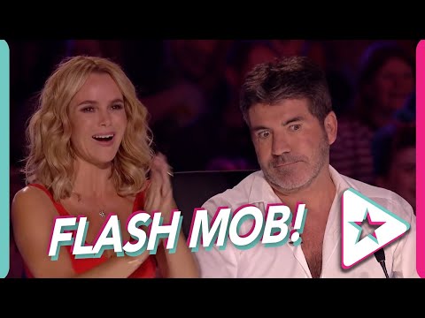 Unexpected Flash Mob Audition Shocks Simon Cowell!