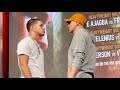 EDGAR BERLANGA GOES FACE TO FACE WITH MARCELO COCERES IN FIRST FACE OFF AT FINAL PRESS CONFERENCE