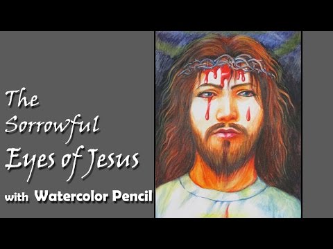 Mountains and Pine Tress Watercolor Pencil Landscape Drawing | steps to follow