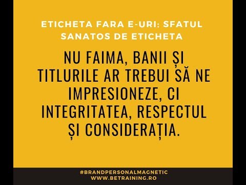 ETICHETA SI PROTOCOL - elemente de brand personal | Adrian Murariu, Andrei Pop | Sergiu Voicu