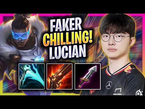 FAKER CHILLING WITH LUCIAN! - T1 Faker Plays Lucian ADC vs Ezreal! | Season 2025