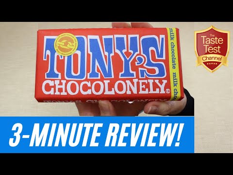 TONY'S CHOCOLONELY MILK CHOCOLATE BAR | UNWRAPPING & TASTING | 3 Minute Review & Taste Test!