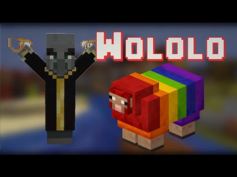 Funny Evoker easter egg with sheep | Minecraft Survival | Sheep color conversion spell #shorts