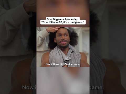 Shai Gilgeous-Alexander thinks scoring 30 points is a bad game for him 😳 #nba #okcthunder #sga