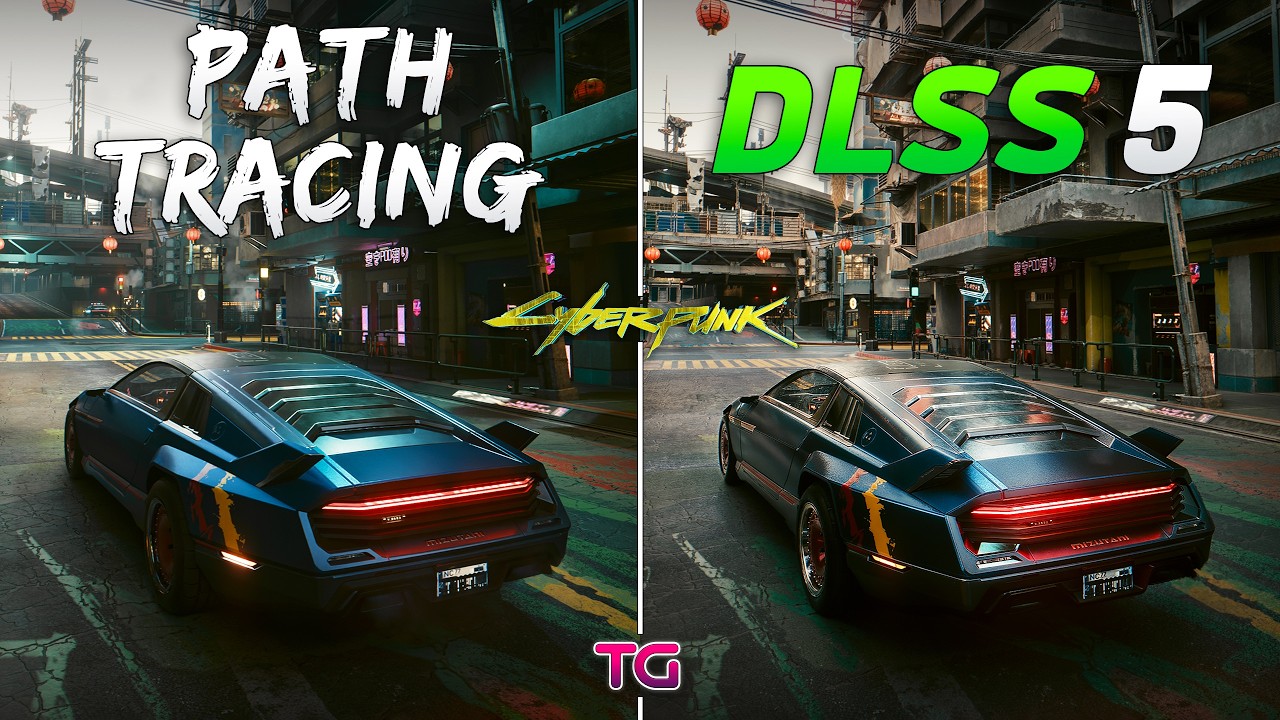 Path Tracing vs DLSS 5 - Graphics & Performance Comparison in Cyberpunk 2077