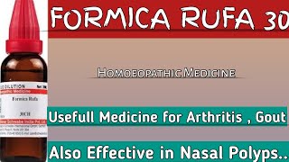 FORMICA RUFA 30 || Usefull in Gout , Arthritis & Any Kind of Joint Pain ||#Homoeopathicvines
