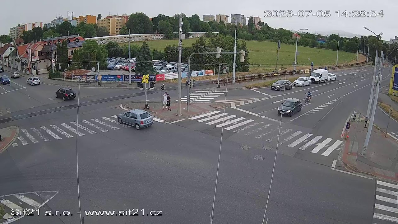 Live webcam view of Kvítkovice Crossroads Traffic