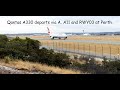 (4K) Qantas Airways A330 departs at Perth airport!