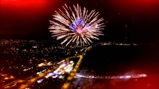 preview picture of video 'Paignton Firework Night August 2014 - SkyCam - DJI Phantom 2 - GoPro Hero3+'