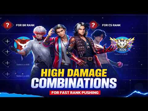 HIGH DAMAGE NEW COMBINATION | Best Character Skill for BR rank | BR rank Character Skill 2026