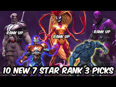 10 New 7 Star Rank 3 Champions - BIGGEST 7 STAR RANK UP YET - Marvel Contest of Champions