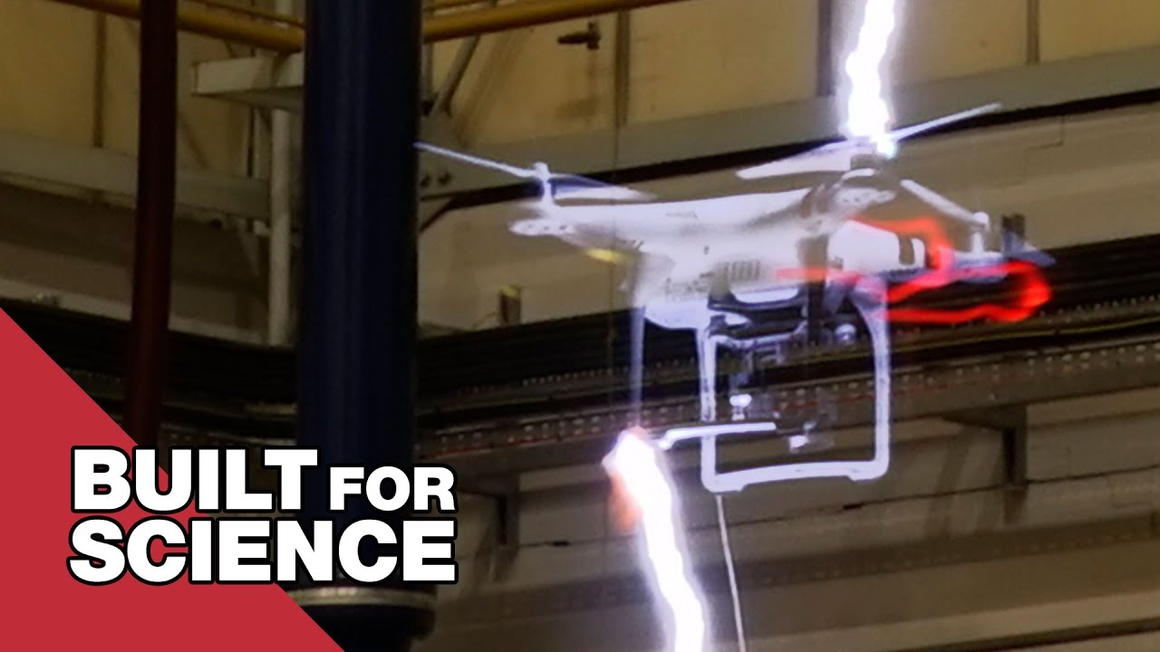 We hit a drone with lightning - YouTube
