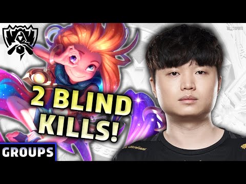 Bdd's Insane Blind Double Kill w/ Zoe! | Group Stage Day 7 | League of Legends Worlds 2021 #Shorts