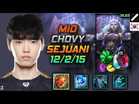 Chovy Mid Sejuani Build Heartsteel Grasp of the Undying - Sejuani Mid vs Yone - LOL KR 12.23