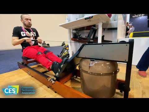 CES | King Smith WR1 Foldable Water Rowing Machine & Resistance Gym Box