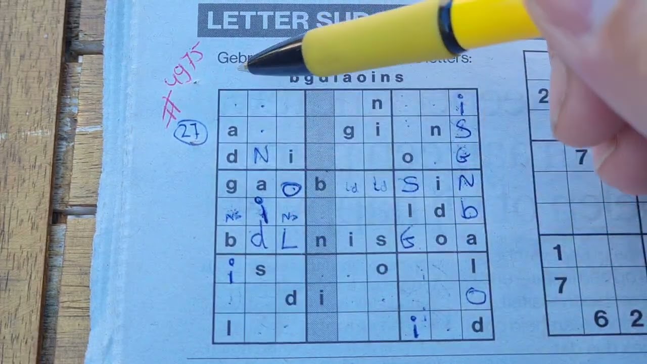 (#4975) Saturday. Letter Sudoku puzzle. Bonus Extra edition. 08-06-2022 Extra part 1 of 3