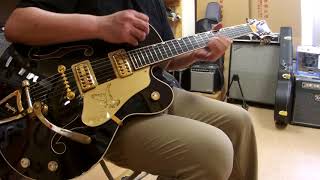 Video thumbnail for Gretsch G6136TBK Black Falcon Crunch by Heavy Gauge Guitars