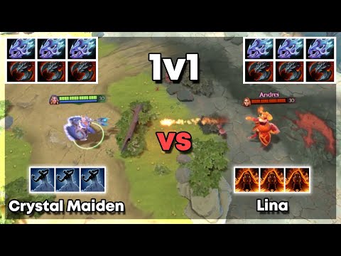 Crystal Maiden vs Lina - Sister vs Sister Dota 2 1v1