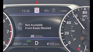 Nissan Sentra — “Front Radar Obstruction” Quick Fix