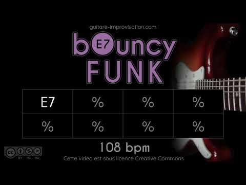 Bouncy Funk over E7 (108 bpm) - Funk Backing Track