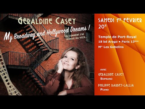 Géraldine Casey - My Broadway and Hollywood Dreams (Samedi 1er février 2025, Paris 13ème)