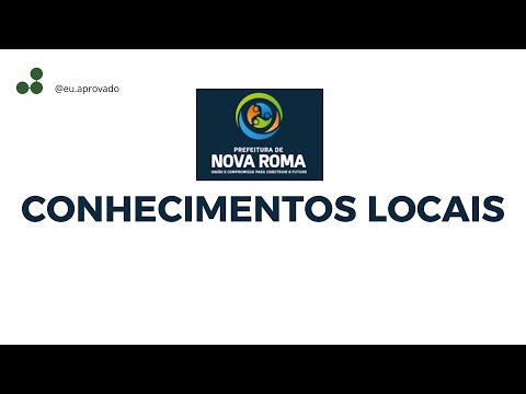 AULÃO DE CONHECIMENTOS LOCAIS NOVA ROMA/GO